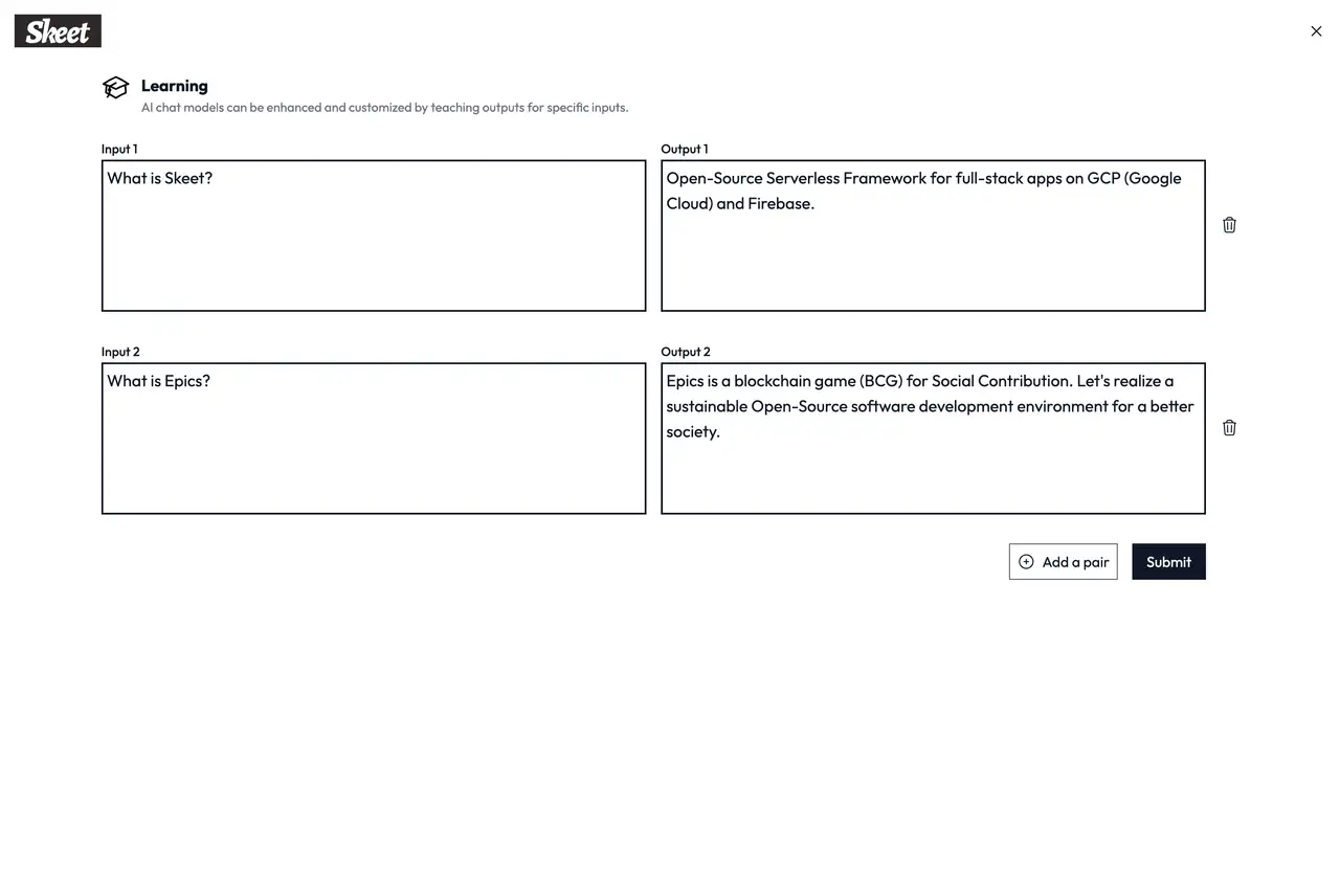 Skeet Google AI (Vertex AI, PaLM2, chat-bison)