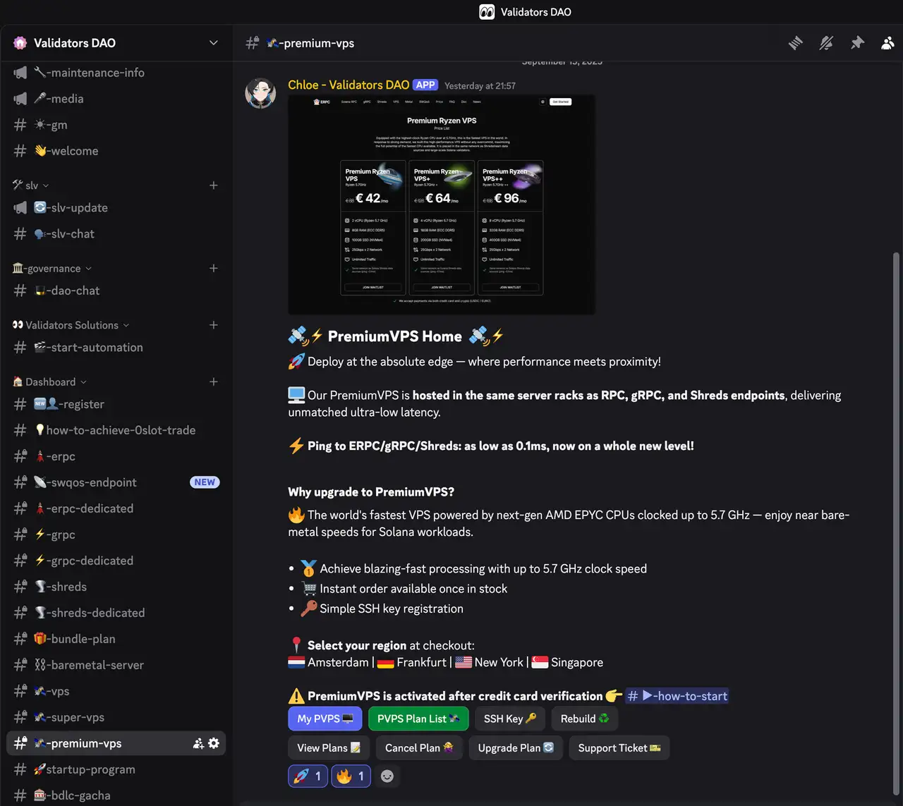 Discord Premium VPS Dashboard
