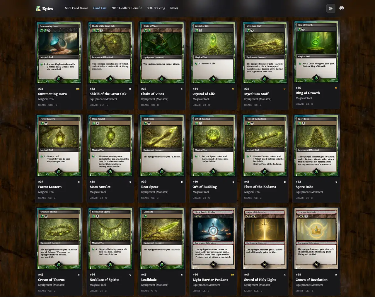 Buidlers Guild Grass Tools Cards