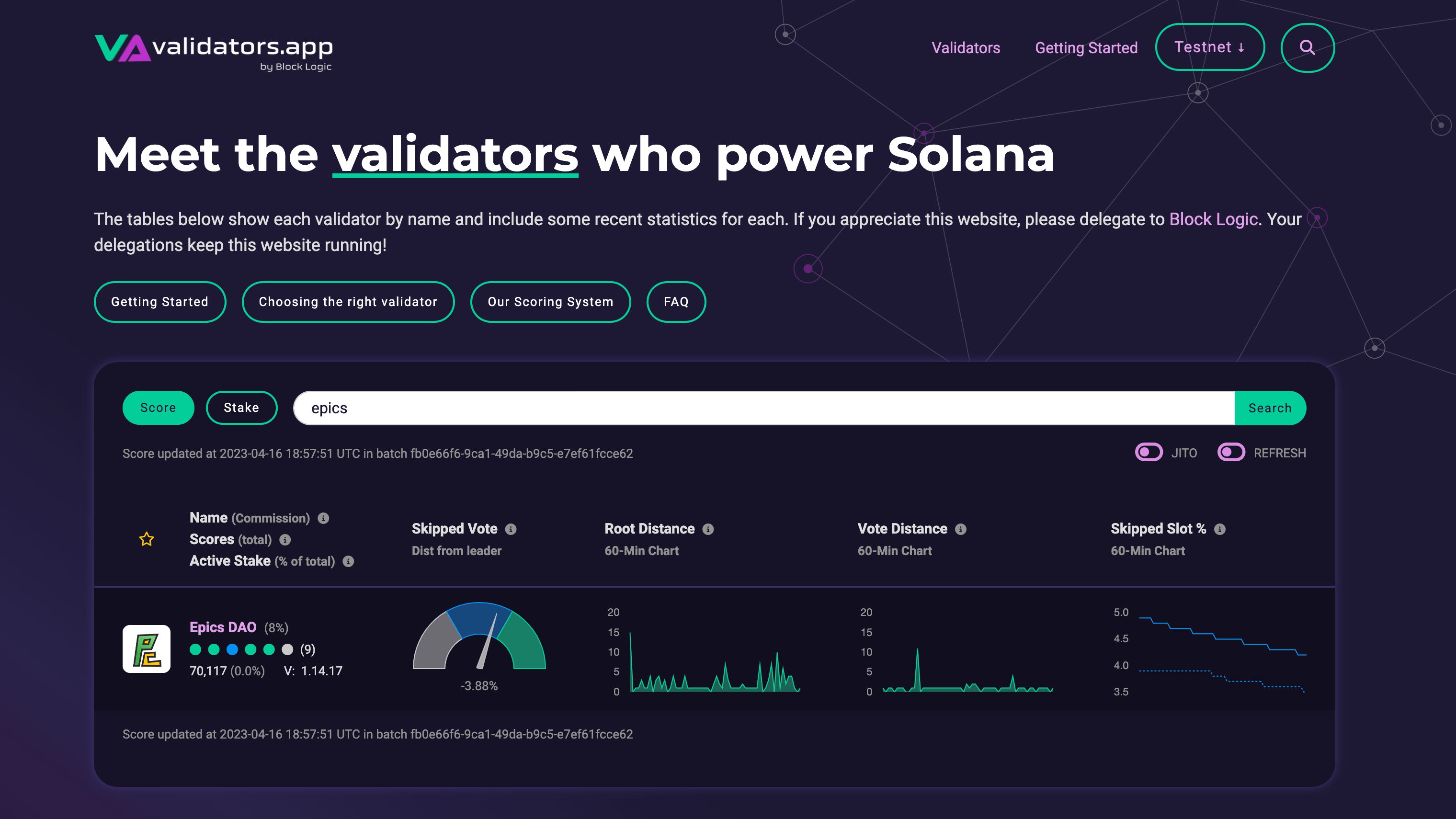 Epics DAOがSolanaブロックチェーンのテストネットバリデーターになりました