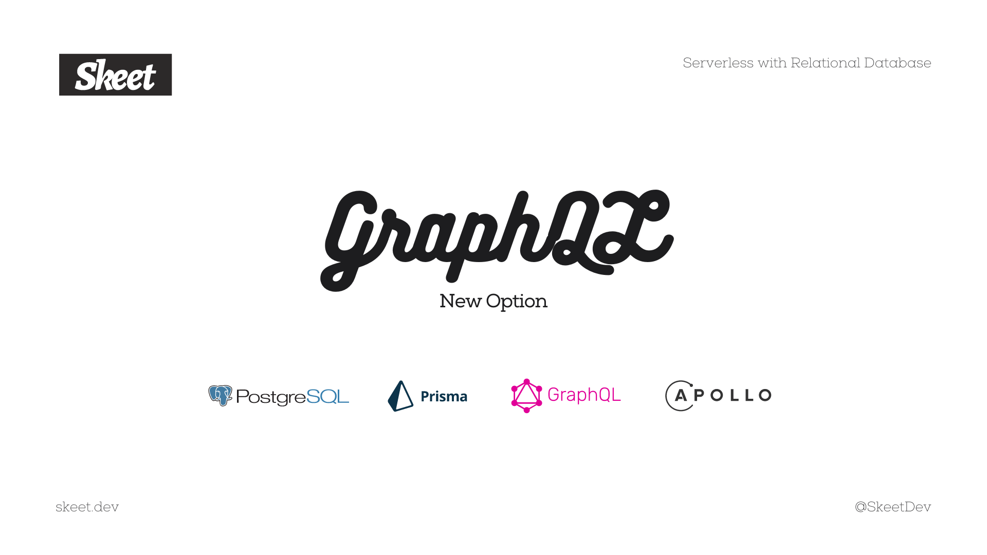 オープンソースのサーバーレスフレームワーク Skeet が GraphQL 及び SQL(リレーショナルデータベース) に対応しました