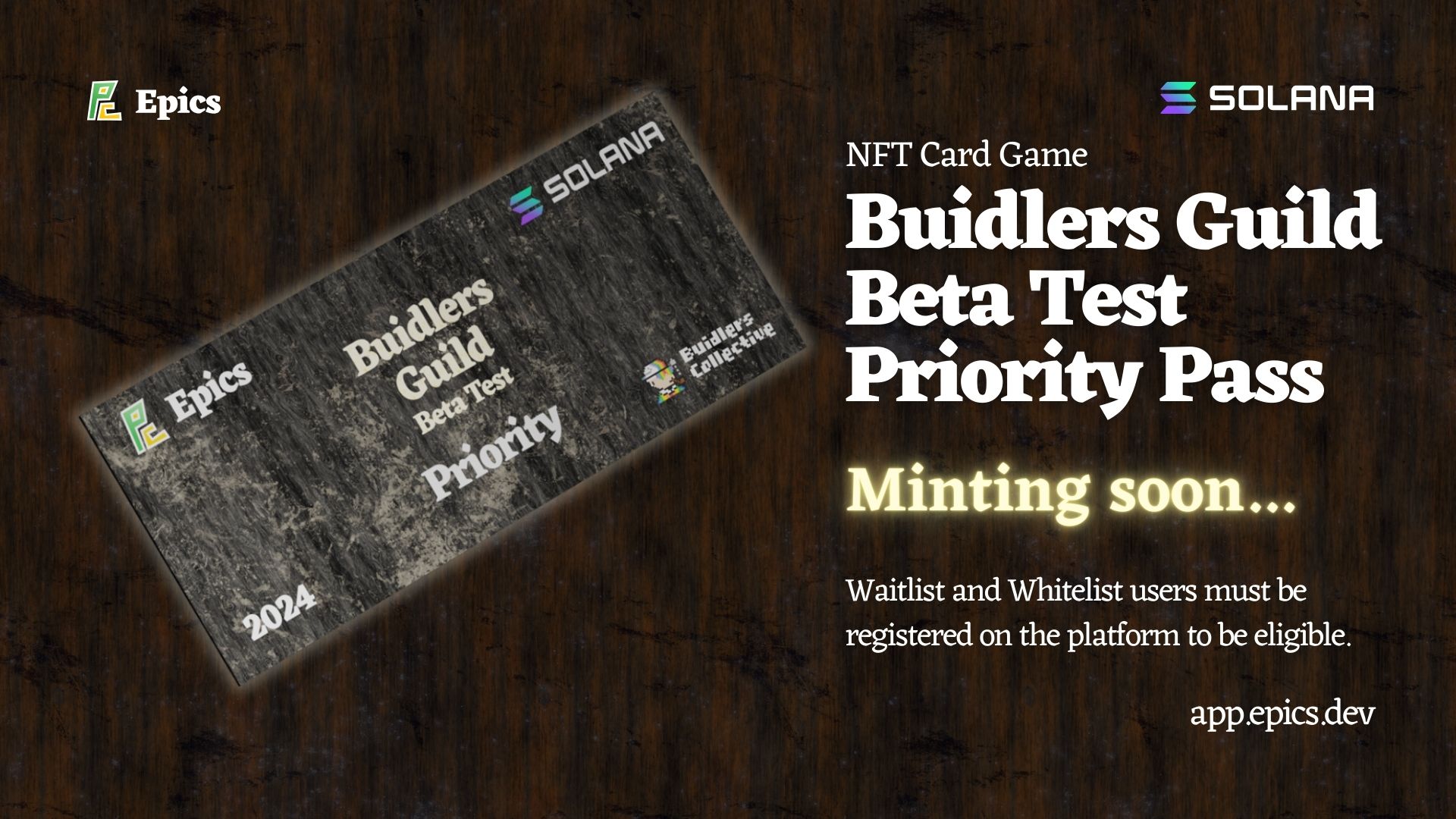 Epics DAO Announces Mint Plan for Solana NFT Card Game β Test Priority Pass