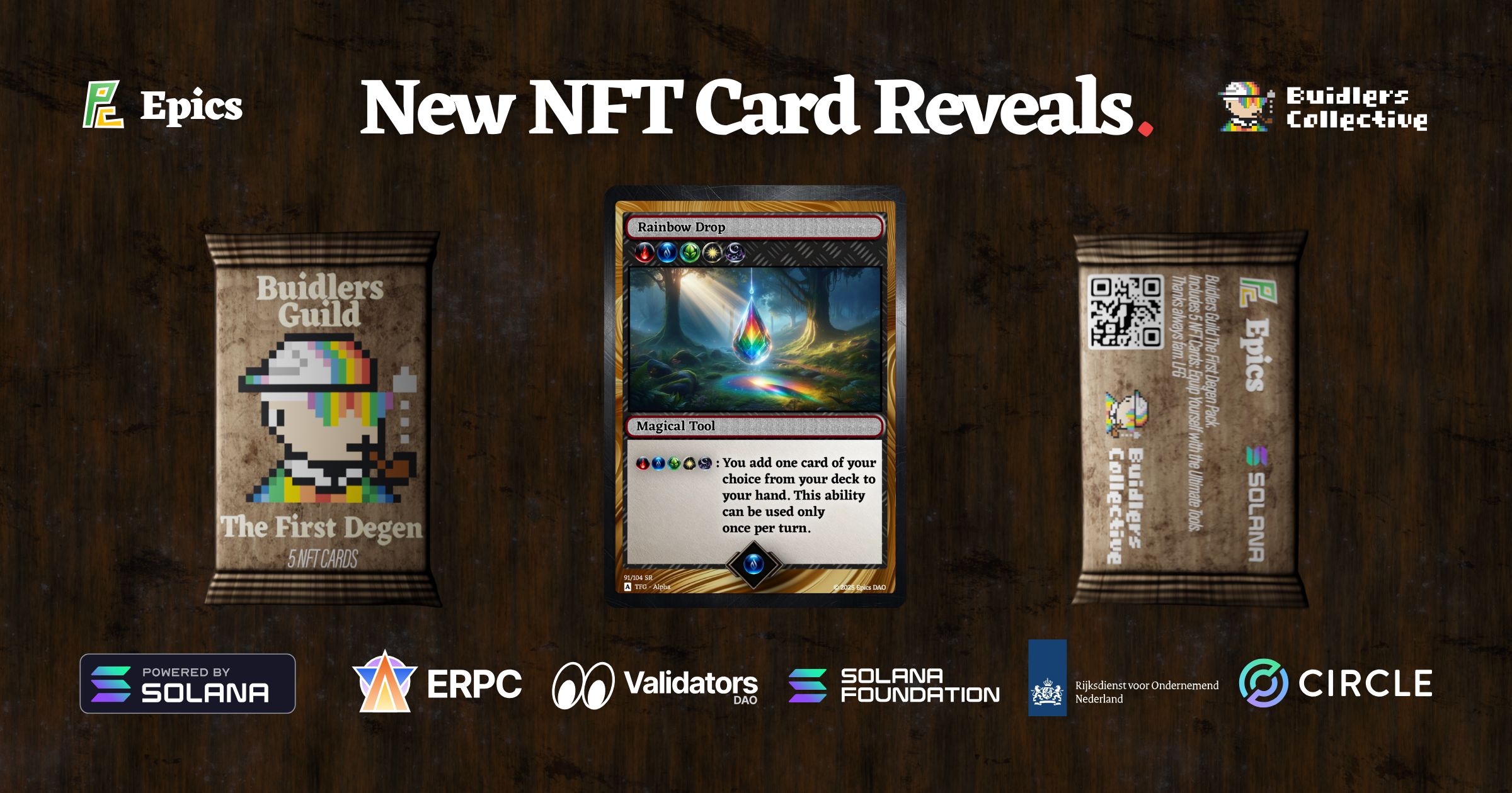 Epics DAO Reveals New Solana NFT Card, SR Magical Tool "Rainbow Drop"