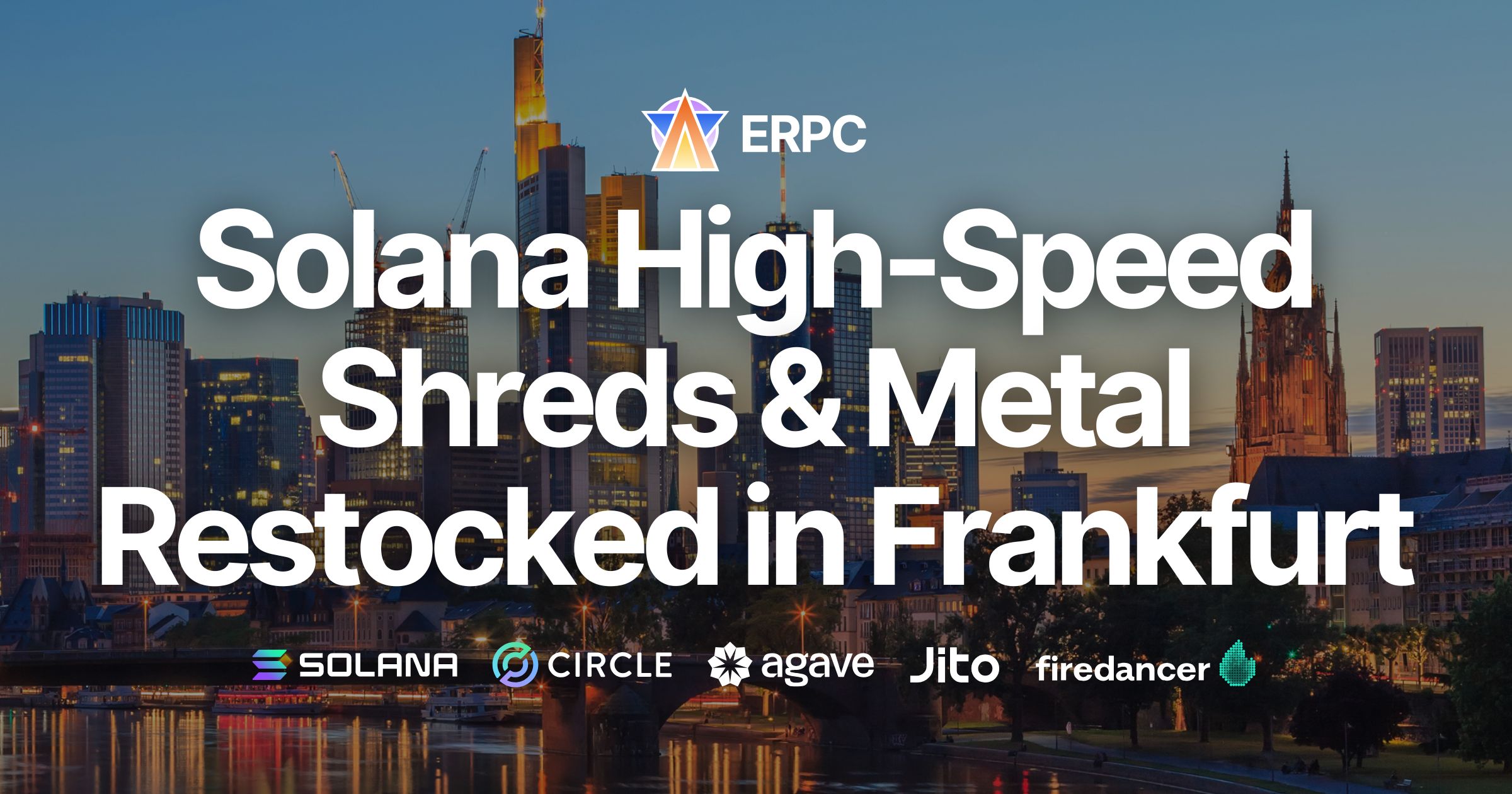 ERPC Restocks Highly Popular Solana Dedicated ShredStream and High-Clock Metal Servers in Frankfurt