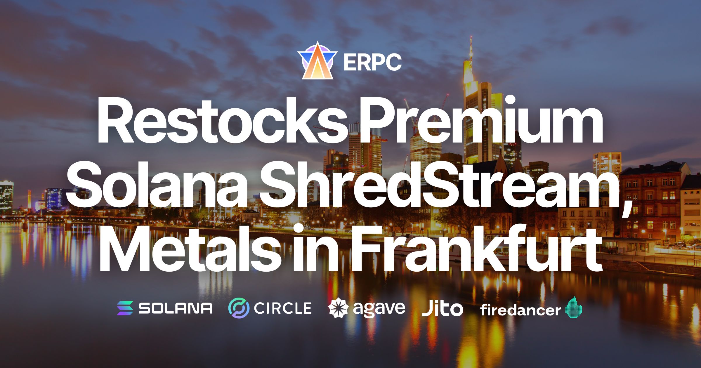 ERPC Restocks Solana Dedicated ShredStream Metal Ryzen and Premium Bare Metal Servers in Frankfurt, Limited Quantities