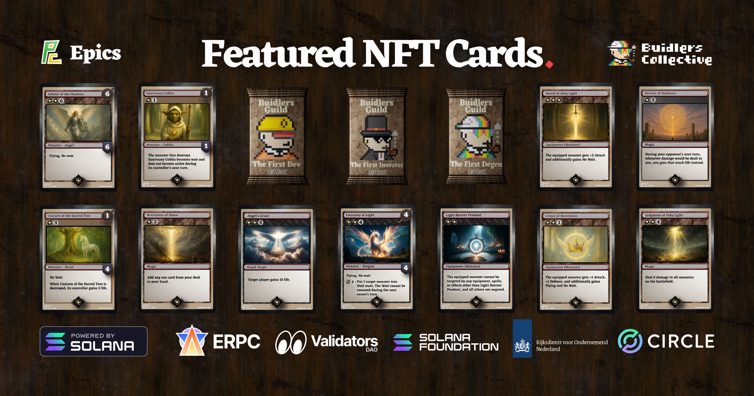Epics DAO Reveals Alpha Series Light-Attribute Solana NFT Cards