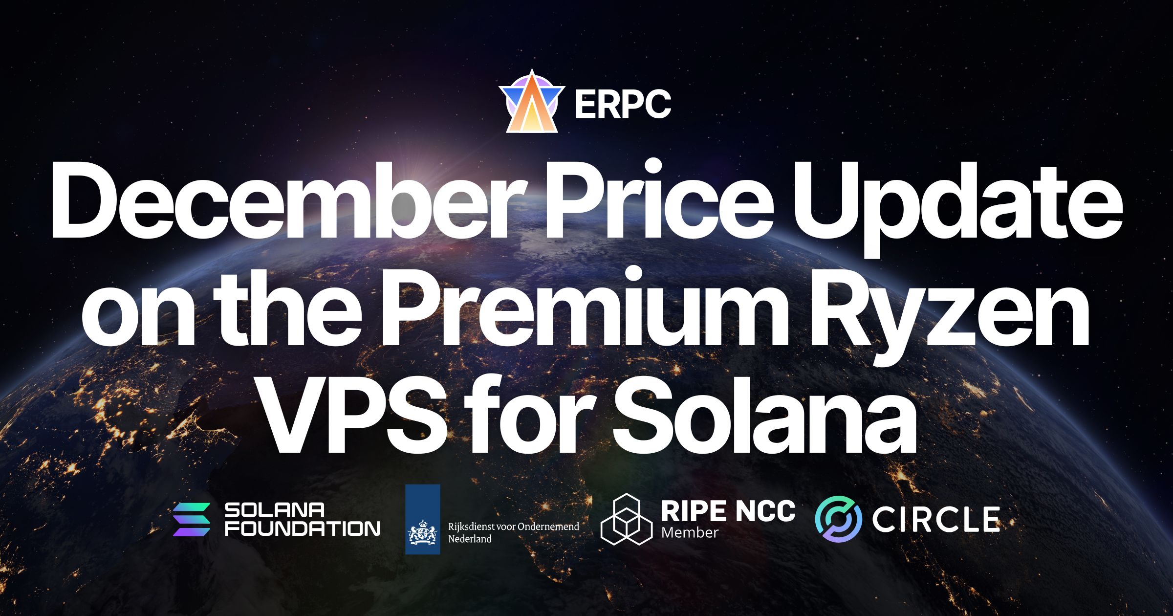 ERPC Announces December Price Update on the Premium Ryzen VPS for Solana — Existing Contracts and November Sign-ups to Retain Current Rates