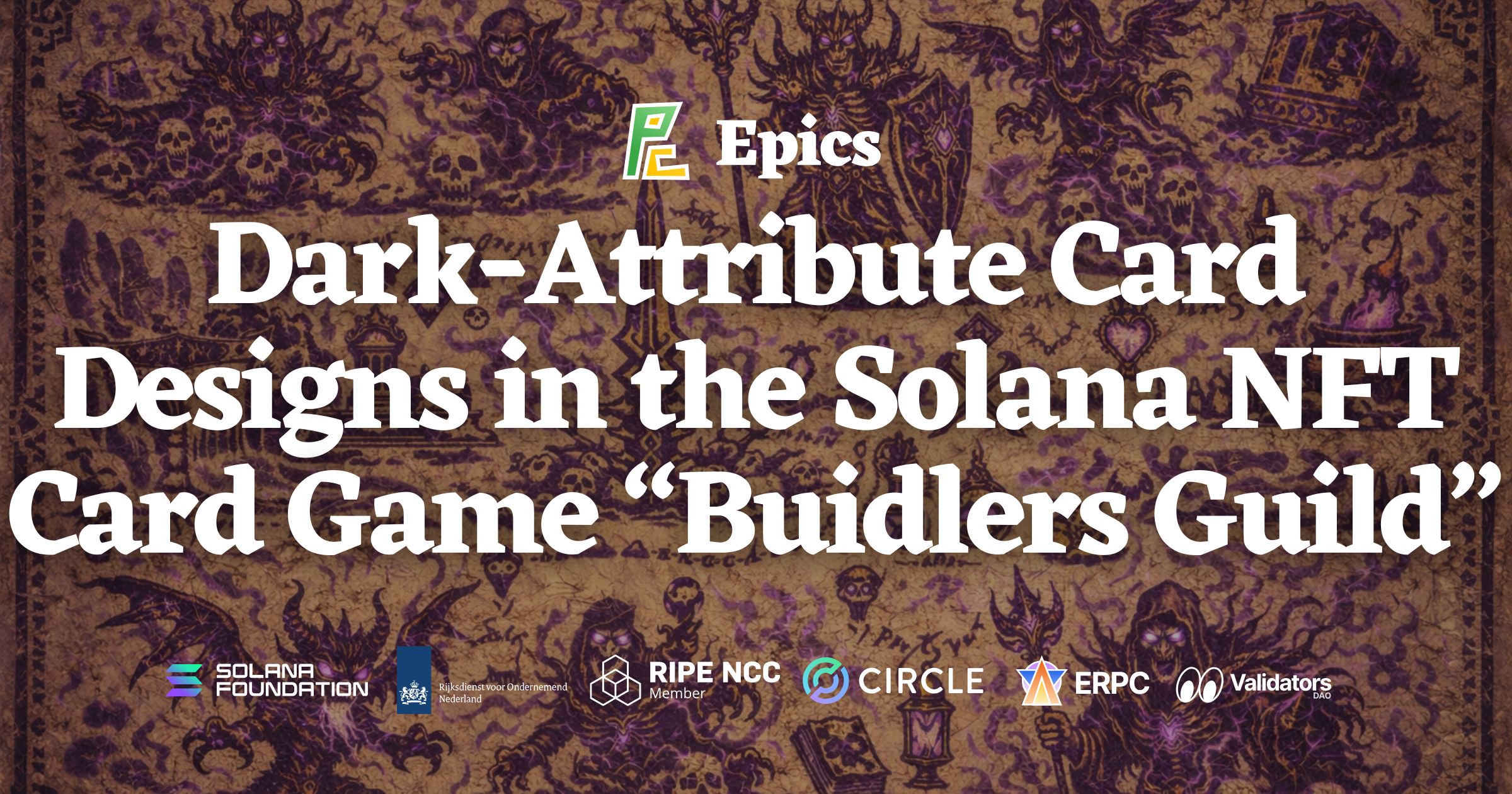 Epics DAO Releases the Full Dark Attribute Card Designs for the Solana NFT Card Game “Buidlers Guild”