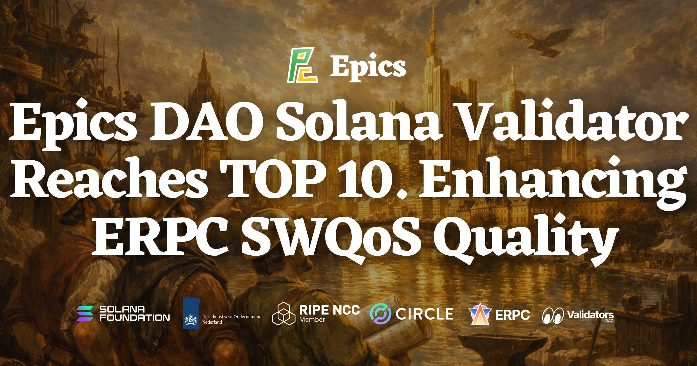 Epics DAO Solana Validator Reaches Top 10 in Shinobi Performance Pool — Score 99.91, Rank 9, Accelerating ERPC SWQoS Quality